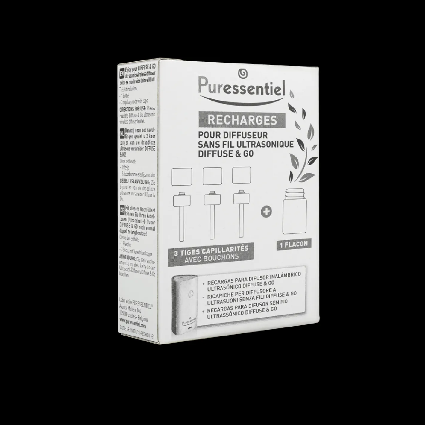 Puressentiel Recharges pour Diffuseur Sans Fil Ultrasonique Diffuse & Go> Diffuseurs|Diffuseurs